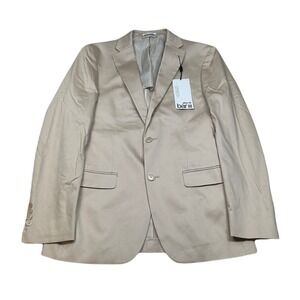 Bar III Slim Fit Cotton Sport Coat Mens 40L 40‎ Tan Stretch Suit Jacket $360